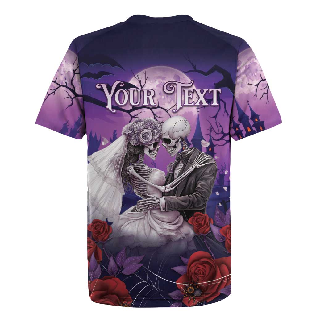 Personalised Halloween Skeleton Couple Rugby Jersey Til Death Do Us Part LT05 - Wonder Print Shop