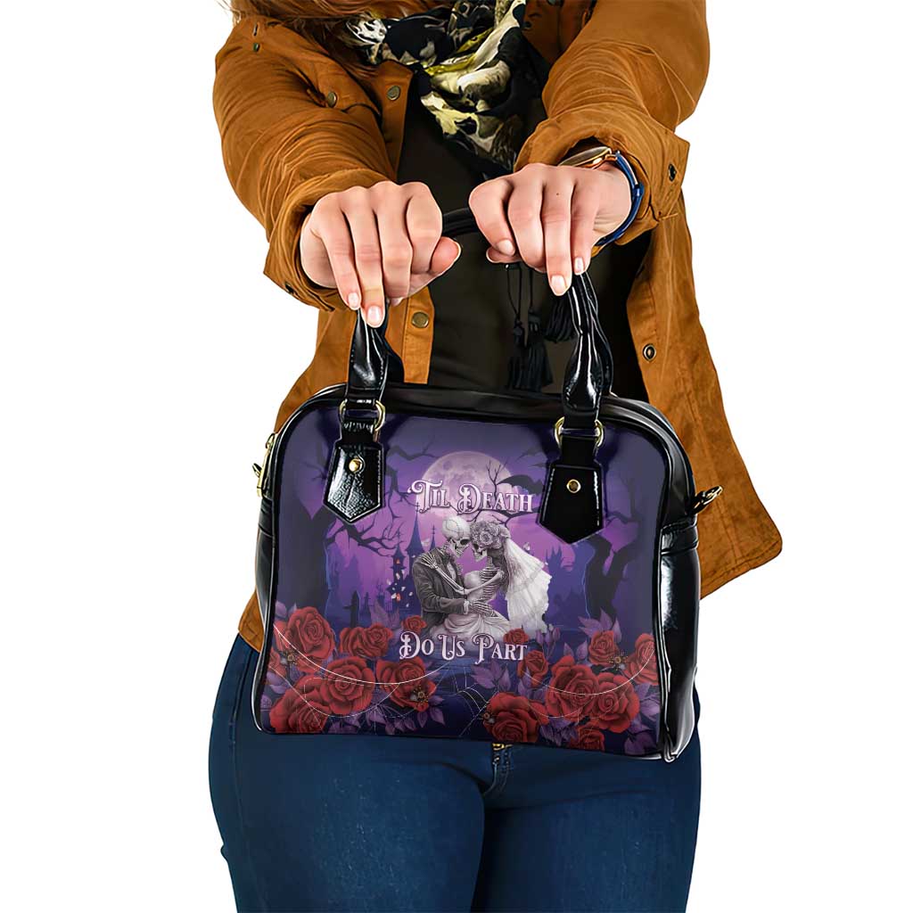 Halloween Skeleton Couple Shoulder Handbag Til Death Do Us Part