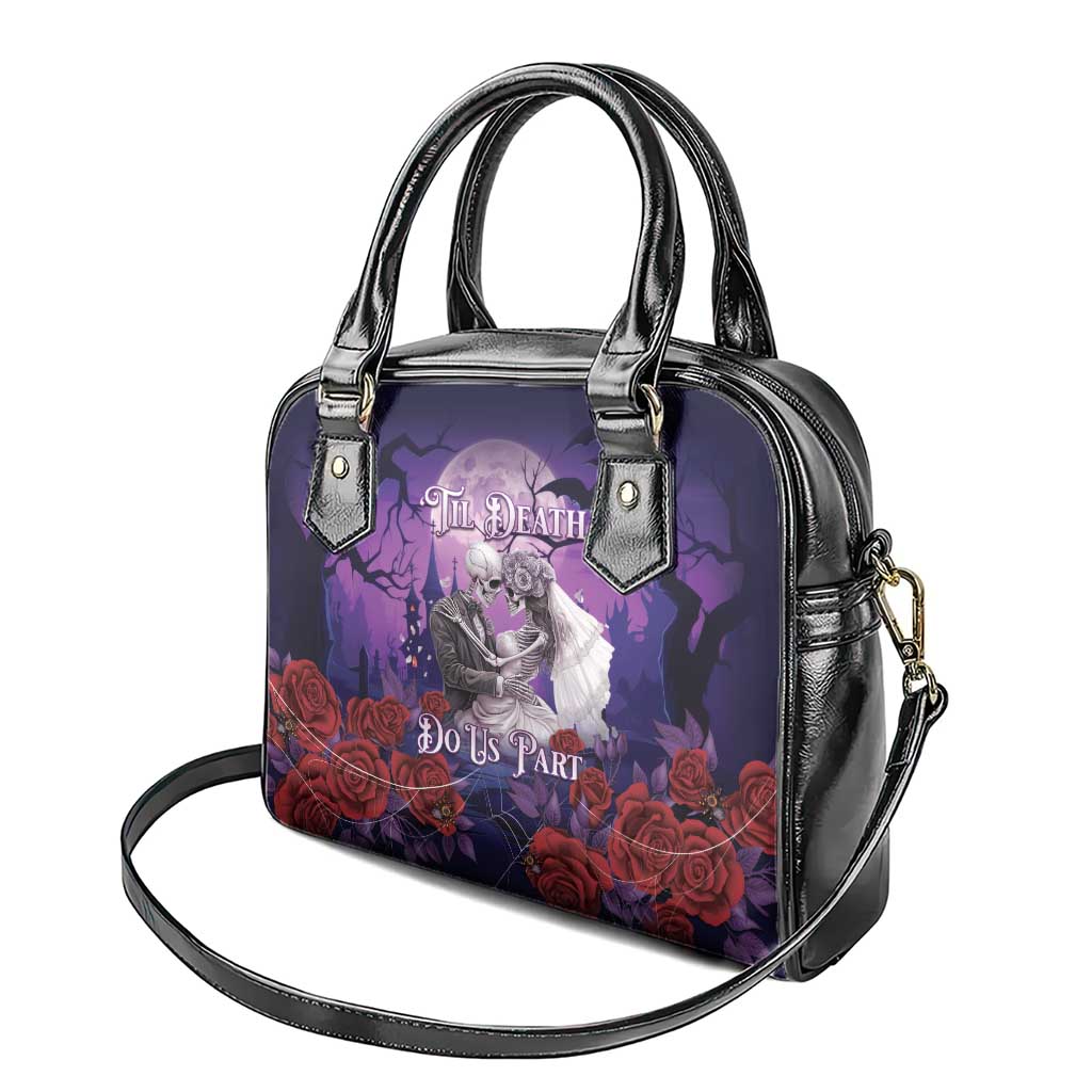 Halloween Skeleton Couple Shoulder Handbag Til Death Do Us Part
