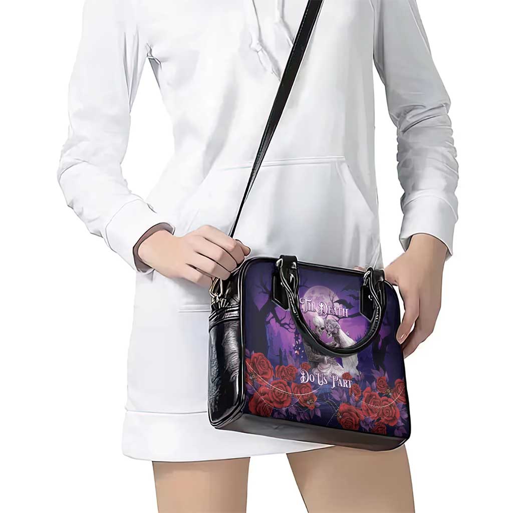 Halloween Skeleton Couple Shoulder Handbag Til Death Do Us Part