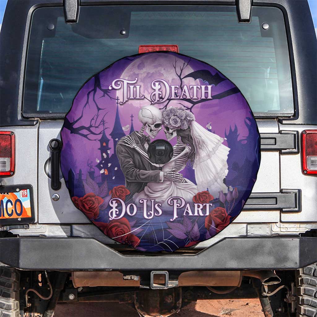Halloween Skeleton Couple Spare Tire Cover Til Death Do Us Part LT05 - Wonder Print Shop