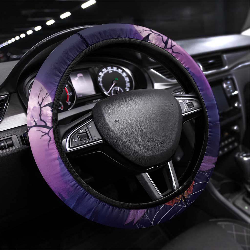 Halloween Skeleton Couple Steering Wheel Cover Til Death Do Us Part LT05 - Wonder Print Shop