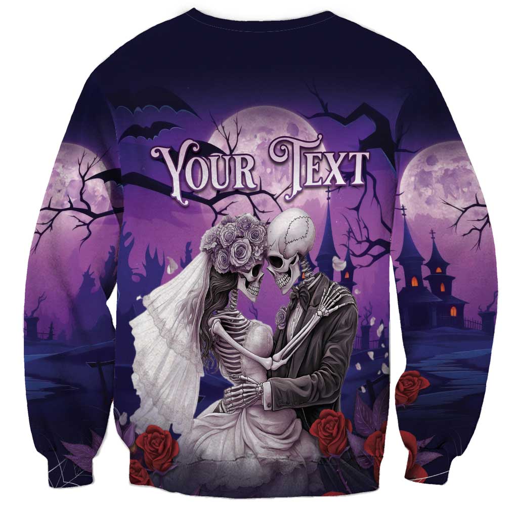 Personalised Halloween Skeleton Couple Sweatshirt Til Death Do Us Part LT05 - Wonder Print Shop