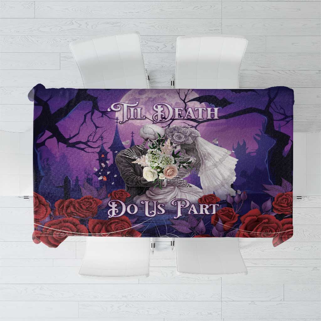 Halloween Skeleton Couple Tablecloth Til Death Do Us Part LT05 - Wonder Print Shop