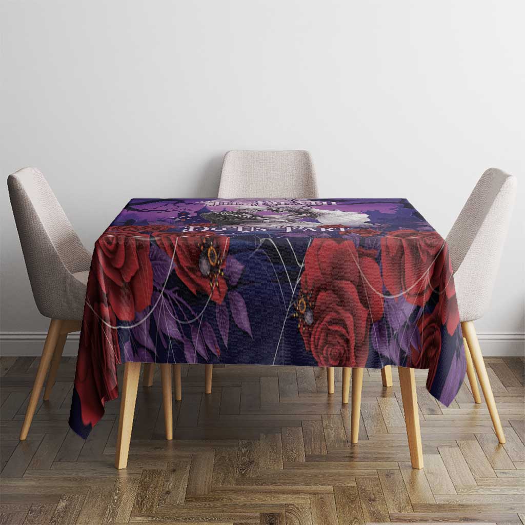 Halloween Skeleton Couple Tablecloth Til Death Do Us Part LT05 - Wonder Print Shop