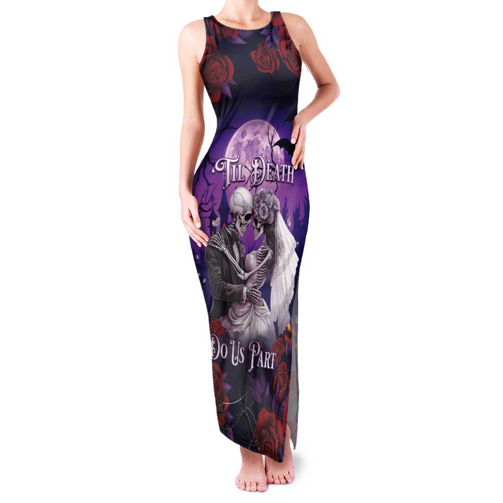 Personalised Halloween Skeleton Couple Tank Maxi Dress Til Death Do Us Part LT05 - Wonder Print Shop