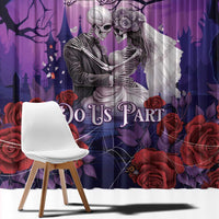 Halloween Skeleton Couple Window Curtain Til Death Do Us Part LT05 - Wonder Print Shop