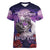Personalised Halloween Skeleton Couple Women V-Neck T-Shirt Til Death Do Us Part LT05 - Wonder Print Shop