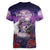 Personalised Halloween Skeleton Couple Women V-Neck T-Shirt Til Death Do Us Part LT05 - Wonder Print Shop