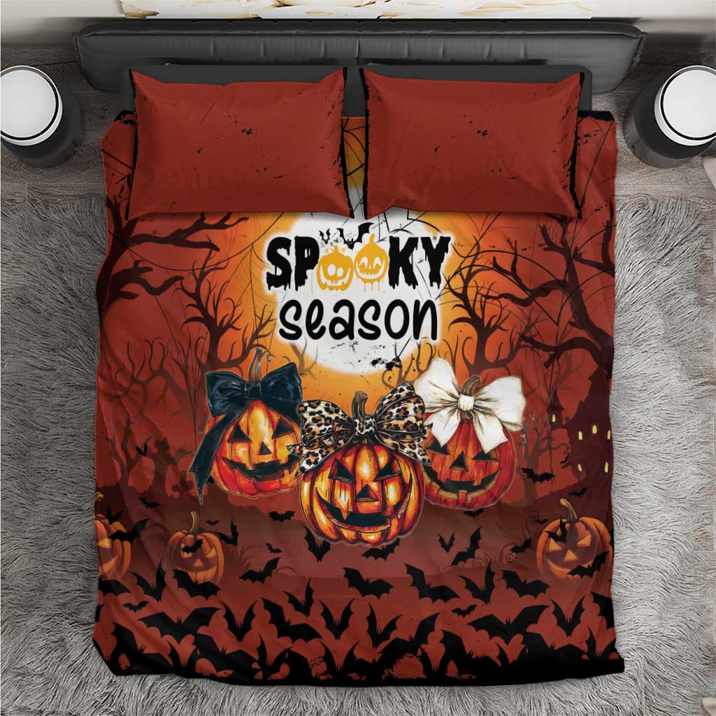 Coquette Pumpkin Halloween Bedding Set It's Spooky Season LT05 - Wonder Print Shop