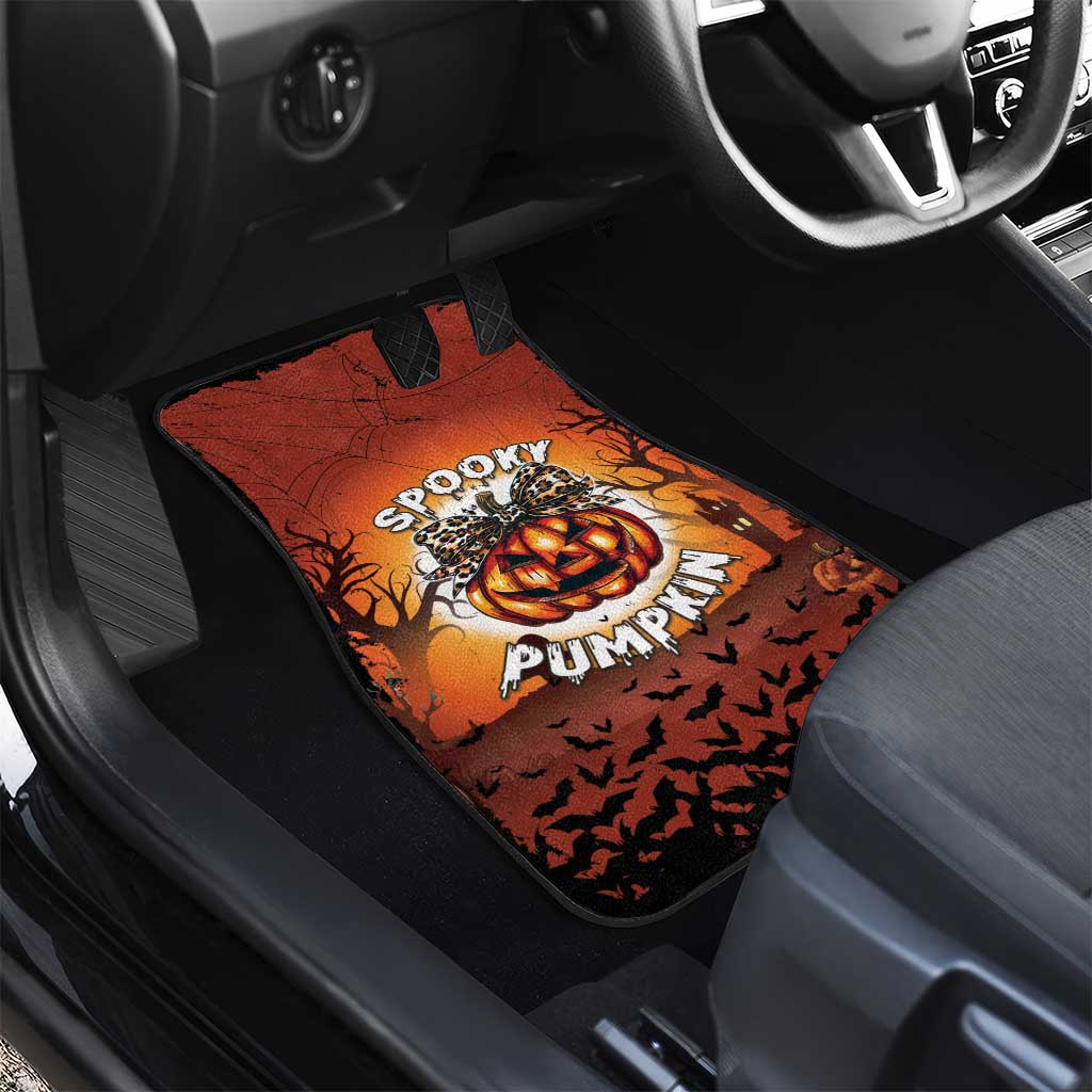 Coquette Pumpkin Halloween Car Mats It's Spooky Season LT05 - Wonder Print Shop