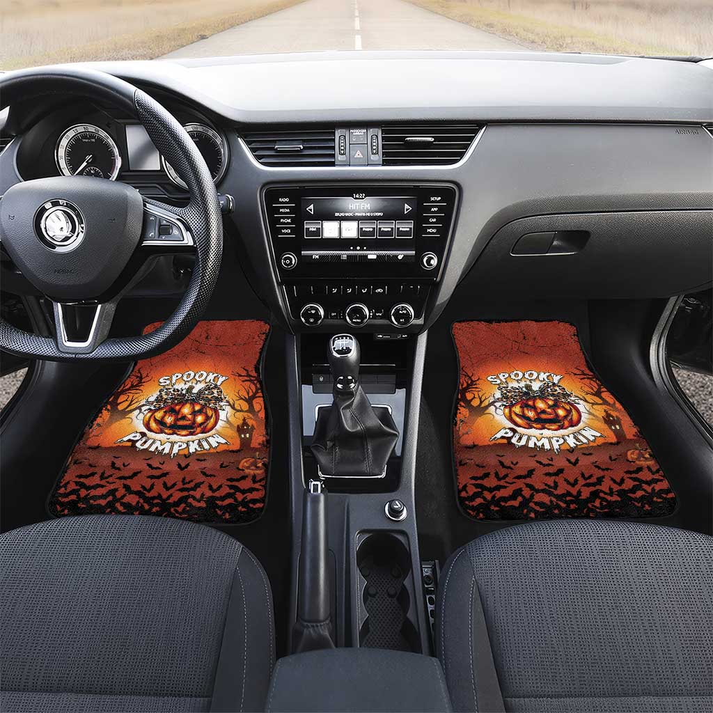 Coquette Pumpkin Halloween Car Mats It's Spooky Season LT05 - Wonder Print Shop