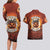 Coquette Pumpkin Halloween Couples Matching Long Sleeve Bodycon Dress and Hawaiian Shirt It's Spooky Season LT05 - Wonder Print Shop
