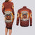 Coquette Pumpkin Halloween Couples Matching Long Sleeve Bodycon Dress and Long Sleeve Button Shirt It's Spooky Season LT05 - Wonder Print Shop