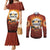 Coquette Pumpkin Halloween Couples Matching Mermaid Dress and Long Sleeve Button Shirt It's Spooky Season