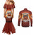 Coquette Pumpkin Halloween Couples Matching Mermaid Dress and Long Sleeve Button Shirt It's Spooky Season