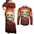 Coquette Pumpkin Halloween Couples Matching Off Shoulder Maxi Dress and Long Sleeve Button Shirt It's Spooky Season LT05 - Wonder Print Shop