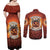 Coquette Pumpkin Halloween Couples Matching Off Shoulder Maxi Dress and Long Sleeve Button Shirt It's Spooky Season LT05 - Wonder Print Shop