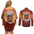 Coquette Pumpkin Halloween Couples Matching Off Shoulder Short Dress and Long Sleeve Button Shirt It's Spooky Season LT05 - Wonder Print Shop
