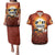 Coquette Pumpkin Halloween Couples Matching Puletasi and Hawaiian Shirt It's Spooky Season LT05 - Wonder Print Shop