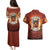 Coquette Pumpkin Halloween Couples Matching Puletasi and Hawaiian Shirt It's Spooky Season LT05 - Wonder Print Shop