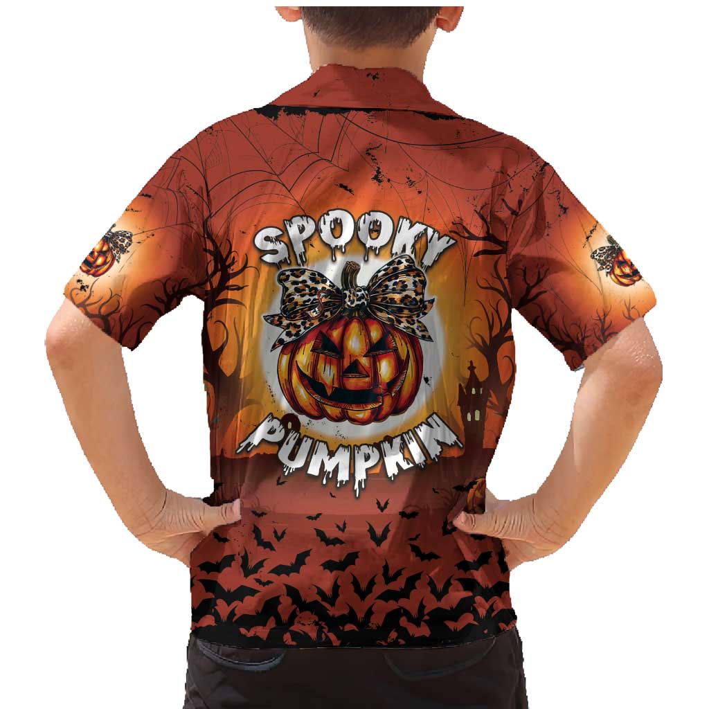 Coquette Pumpkin Halloween Family Matching Mermaid Dress and Hawaiian Shirt It's Spooky Season LT05 - Wonder Print Shop