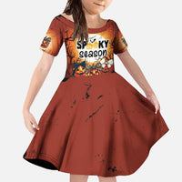 Coquette Pumpkin Halloween Family Matching Mermaid Dress and Hawaiian Shirt It's Spooky Season LT05 - Wonder Print Shop