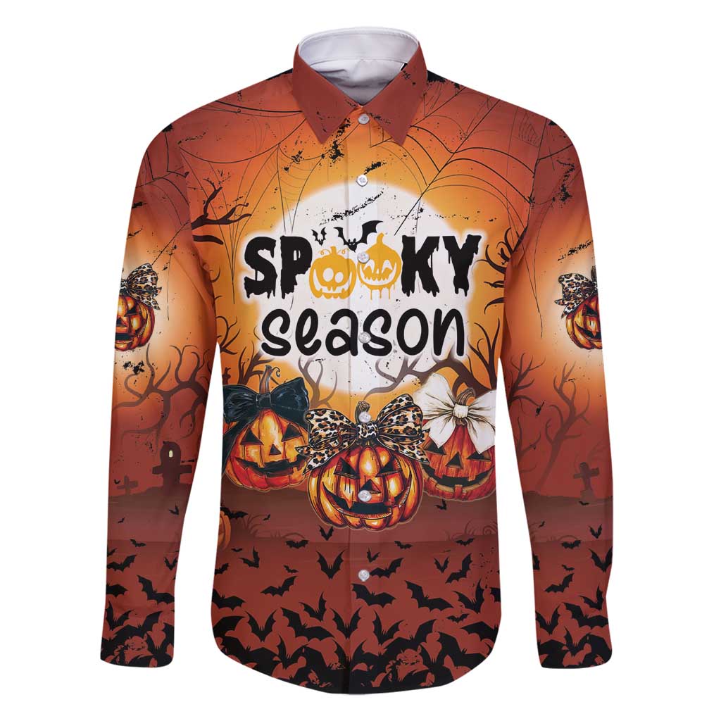 Coquette Pumpkin Halloween Family Matching Mermaid Dress and Hawaiian Shirt It's Spooky Season LT05 - Wonder Print Shop