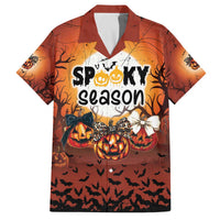 Coquette Pumpkin Halloween Family Matching Off The Shoulder Long Sleeve Dress and Hawaiian Shirt It's Spooky Season LT05 - Wonder Print Shop