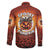Coquette Pumpkin Halloween Family Matching Off The Shoulder Long Sleeve Dress and Hawaiian Shirt It's Spooky Season LT05 - Wonder Print Shop