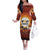 Coquette Pumpkin Halloween Family Matching Off The Shoulder Long Sleeve Dress and Hawaiian Shirt It's Spooky Season LT05 - Wonder Print Shop