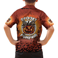 Coquette Pumpkin Halloween Family Matching Off Shoulder Maxi Dress and Hawaiian Shirt It's Spooky Season LT05 - Wonder Print Shop