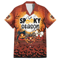Coquette Pumpkin Halloween Family Matching Off Shoulder Maxi Dress and Hawaiian Shirt It's Spooky Season LT05 - Wonder Print Shop
