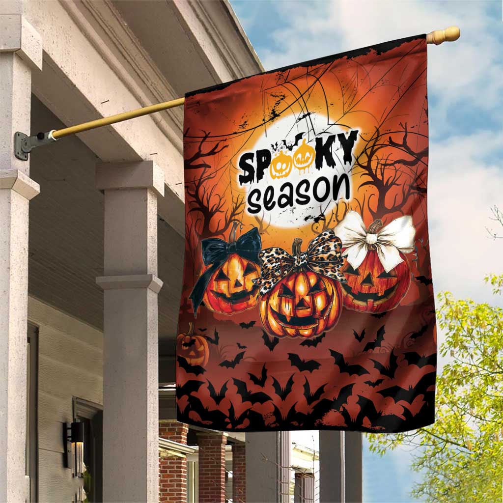 Coquette Pumpkin Halloween Garden Flag It's Spooky Season LT05 - Wonder Print Shop