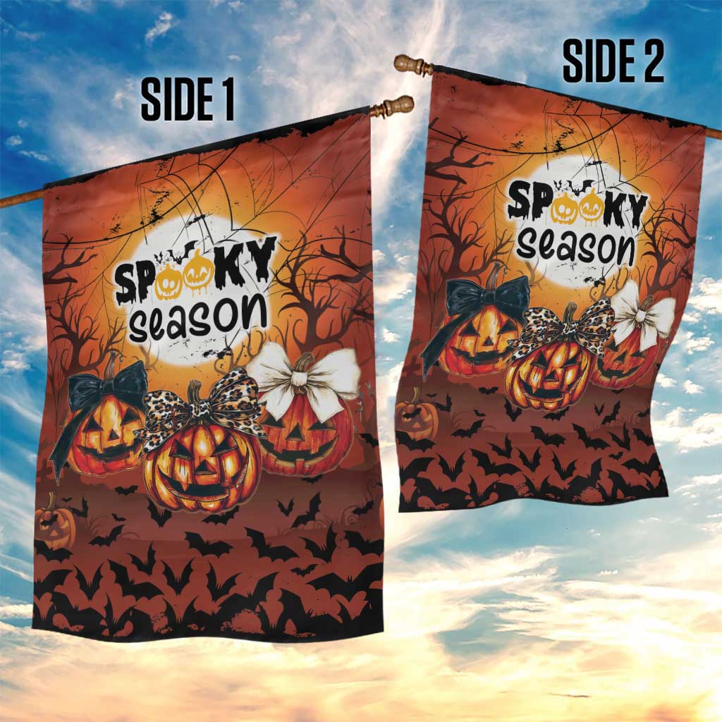 Coquette Pumpkin Halloween Garden Flag It's Spooky Season LT05 - Wonder Print Shop