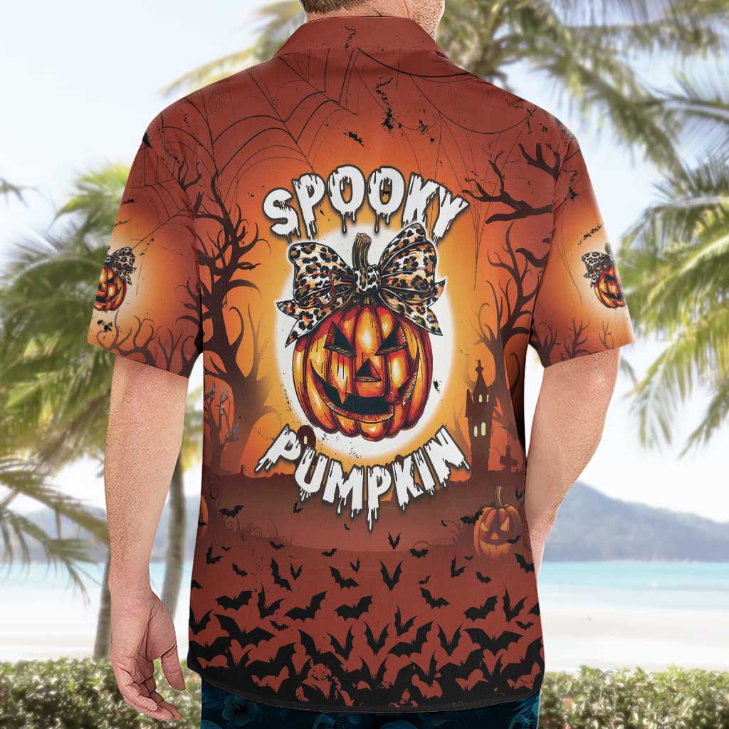 Coquette Pumpkin Halloween Hawaiian Shirt It's Spooky Season LT05 - Wonder Print Shop