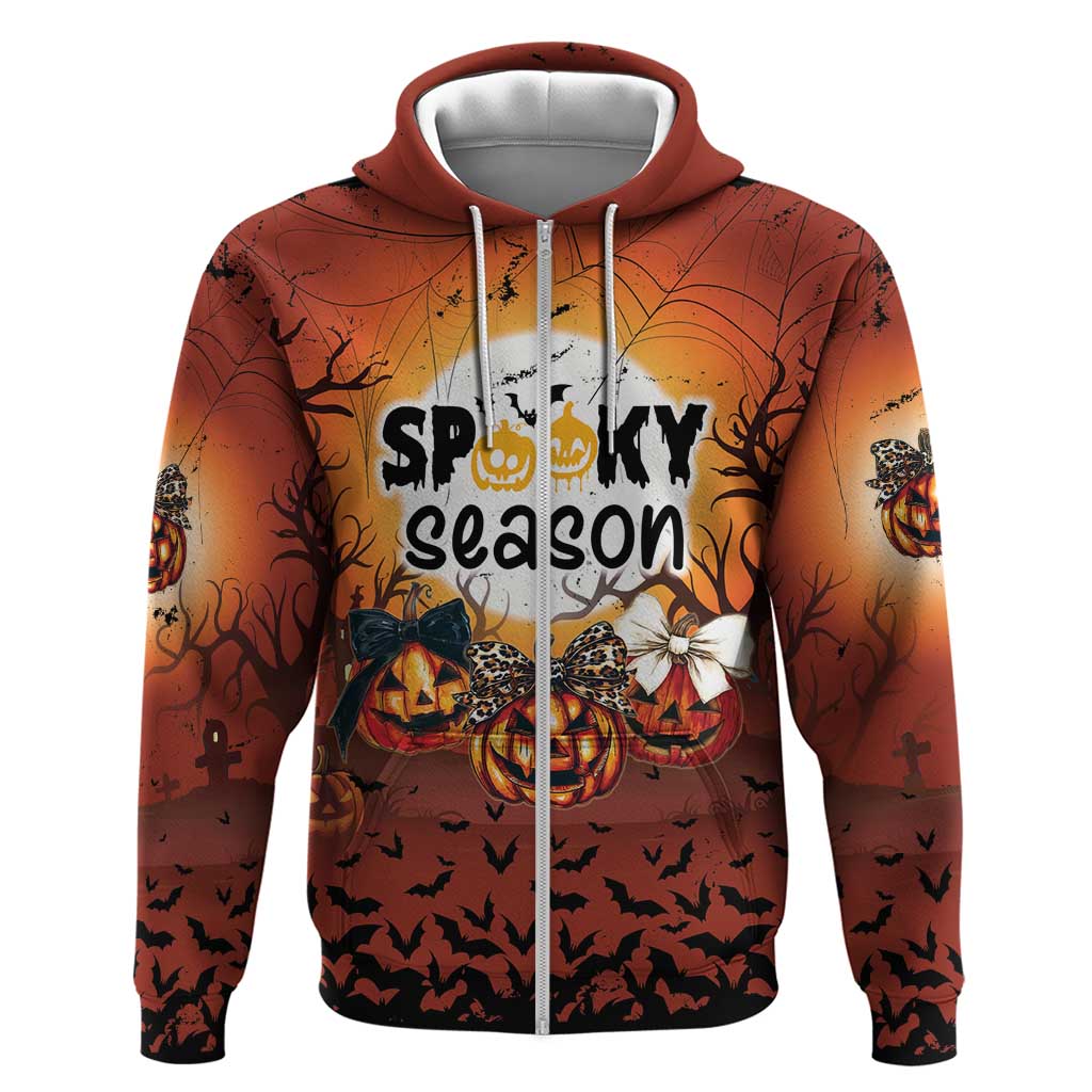 Coquette Pumpkin Halloween Hoodie It's Spooky Season LT05 - Wonder Print Shop