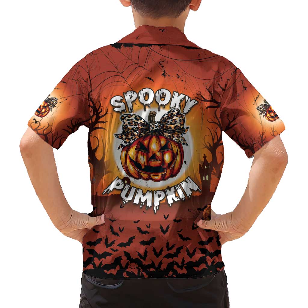 Coquette Pumpkin Halloween Kid Hawaiian Shirt It's Spooky Season LT05 - Wonder Print Shop