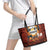 Coquette Pumpkin Halloween Leather Tote Bag It's Spooky Season LT05 - Wonder Print Shop