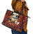 Coquette Pumpkin Halloween Leather Tote Bag It's Spooky Season LT05 - Wonder Print Shop