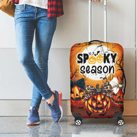 Coquette Pumpkin Halloween Luggage Cover It's Spooky Season LT05 - Wonder Print Shop