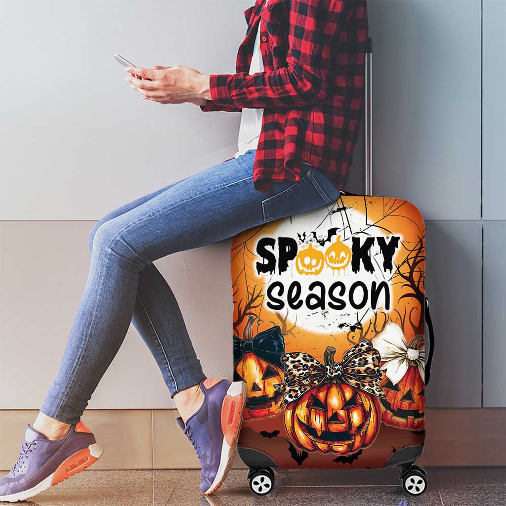 Coquette Pumpkin Halloween Luggage Cover It's Spooky Season LT05 - Wonder Print Shop