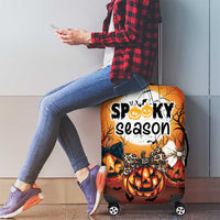 Coquette Pumpkin Halloween Luggage Cover It's Spooky Season LT05 - Wonder Print Shop