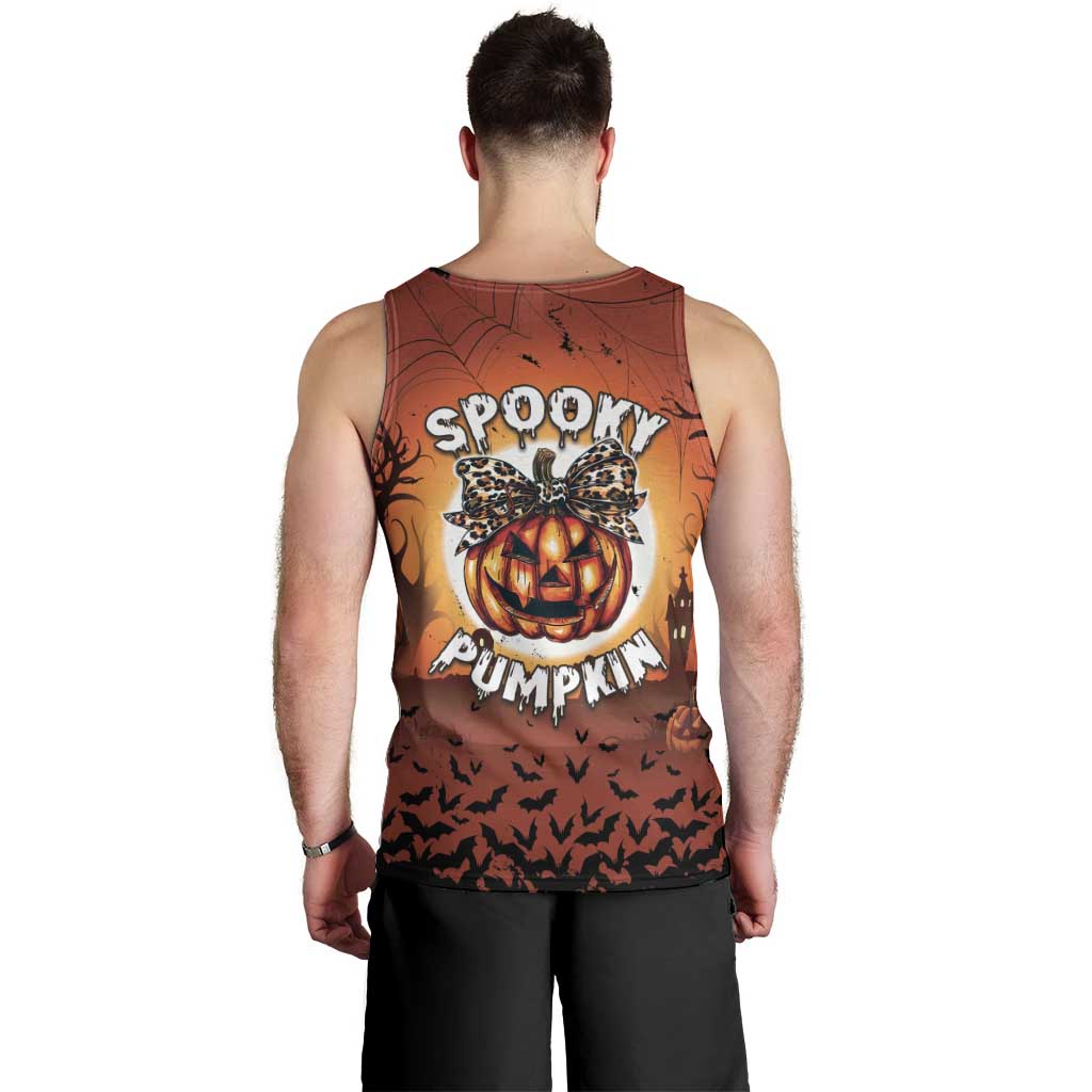 Coquette Pumpkin Halloween Men Tank Top It's Spooky Season LT05 - Wonder Print Shop