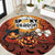 Coquette Pumpkin Halloween Round Carpet It's Spooky Season