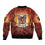 Coquette Pumpkin Halloween Sleeve Zip Bomber Jacket It's Spooky Season LT05 - Wonder Print Shop