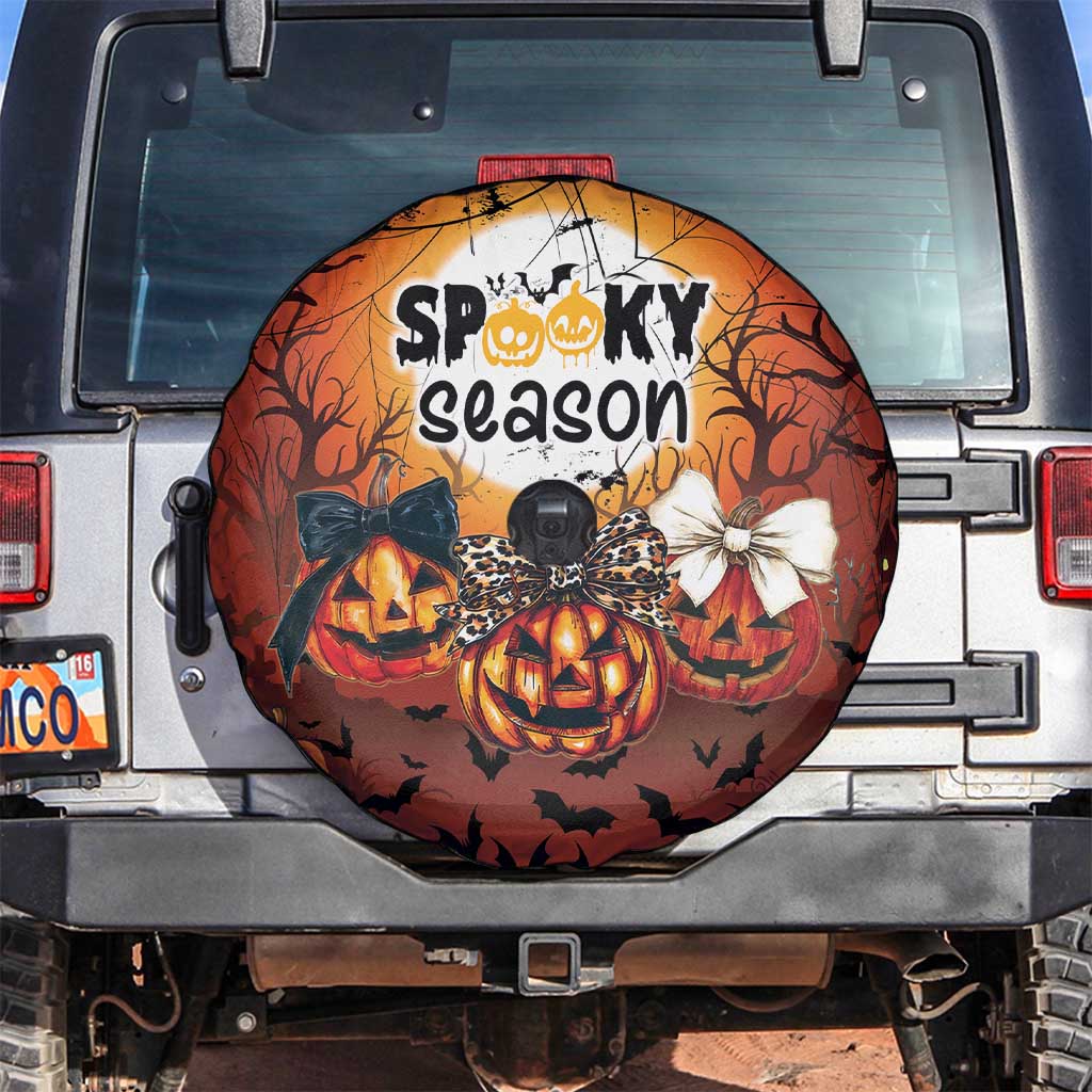 Coquette Pumpkin Halloween Spare Tire Cover It's Spooky Season LT05 - Wonder Print Shop