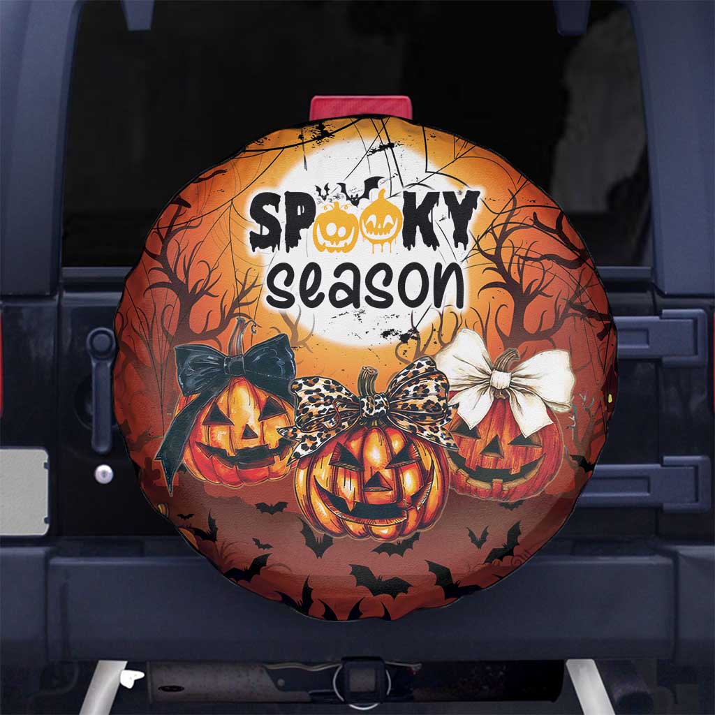 Coquette Pumpkin Halloween Spare Tire Cover It's Spooky Season LT05 - Wonder Print Shop