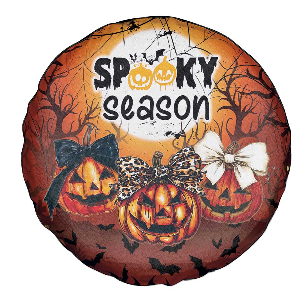 Coquette Pumpkin Halloween Spare Tire Cover It's Spooky Season LT05 - Wonder Print Shop
