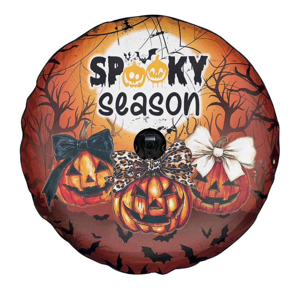 Coquette Pumpkin Halloween Spare Tire Cover It's Spooky Season LT05 - Wonder Print Shop